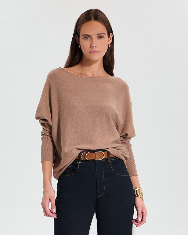 Pull Penseeboat Pull Penseeboat camel en cachemire ZAPA