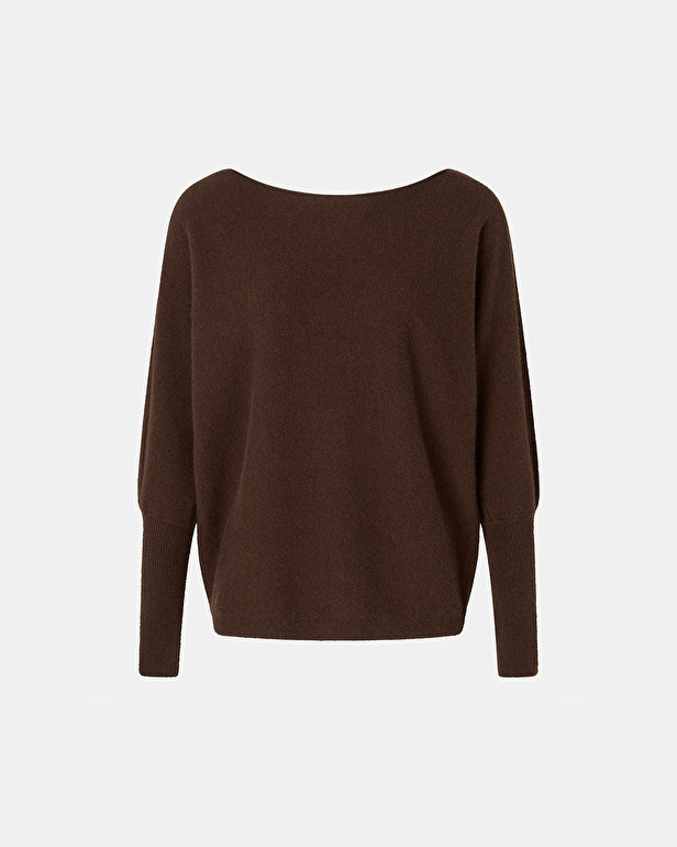 Pull Penseeboat Pull en cachemire chocolat ZAPA