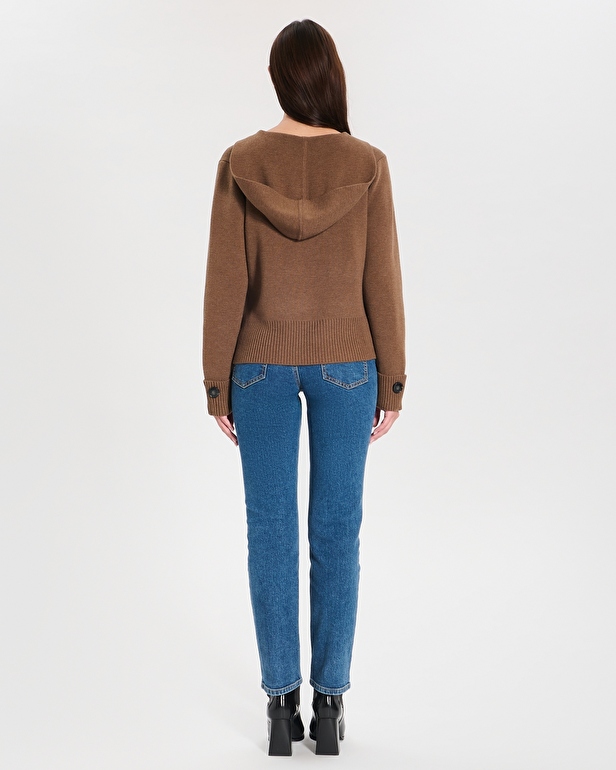 Pull Nilim Pull &agrave; capuche cannelle ZAPA