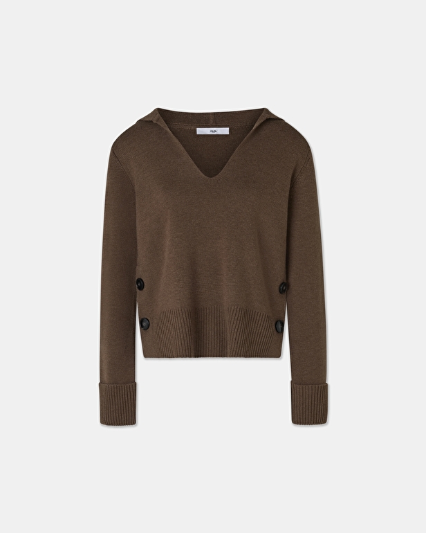 Pull Nilim Pull &agrave; capuche cannelle ZAPA