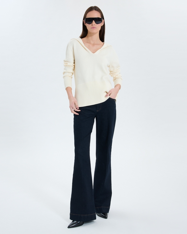 Pull Novalie Pull &agrave; capuche &eacute;cru ZAPA