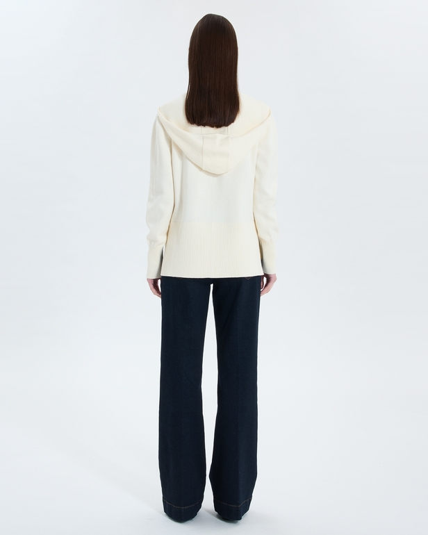 Pull Novalie Pull &agrave; capuche &eacute;cru ZAPA
