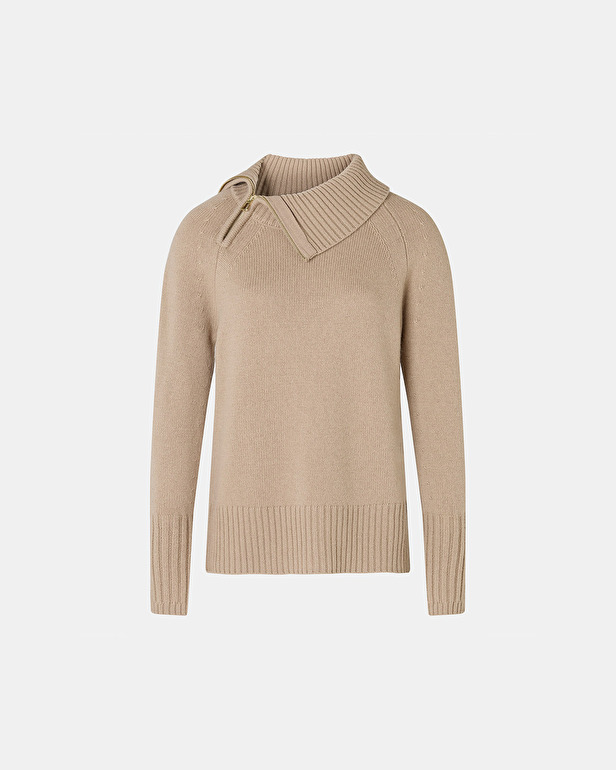Pull Nuala Pull en laine camel ZAPA