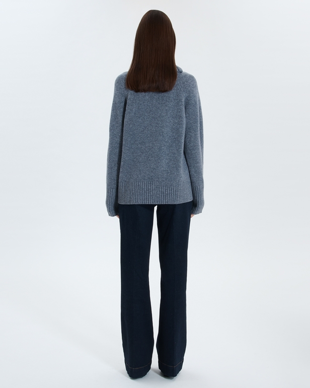Pull Nuala Pull en laine gris chin&eacute; ZAPA