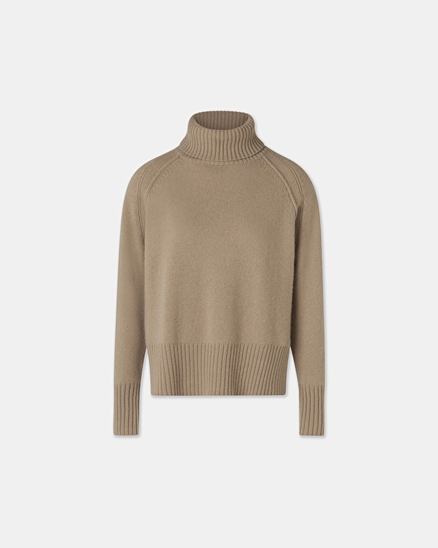 Pull Nefeli Pull col roul&eacute; en cachemire camel ZAPA