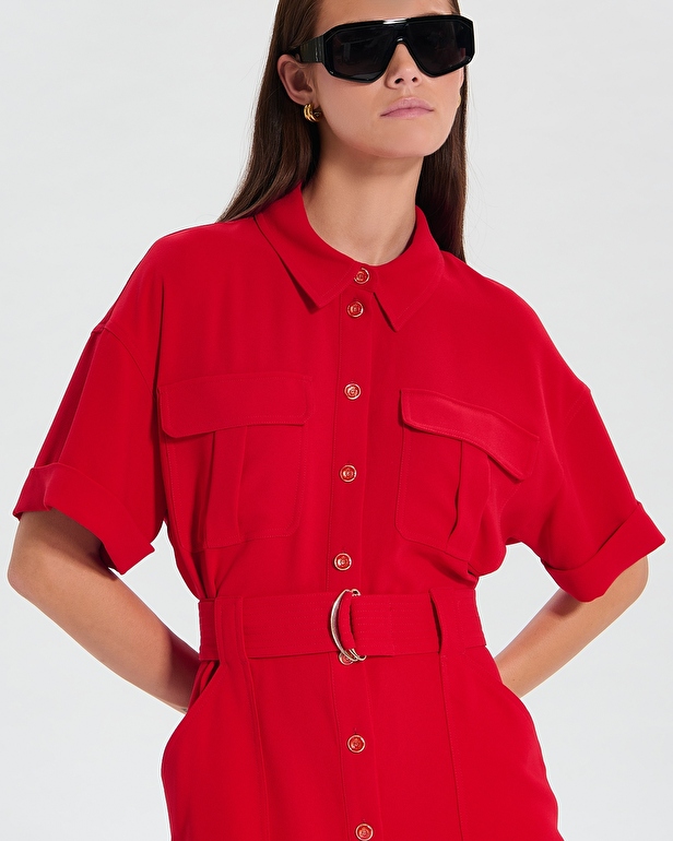 Robe Royo Robe saharienne rouge ZAPA