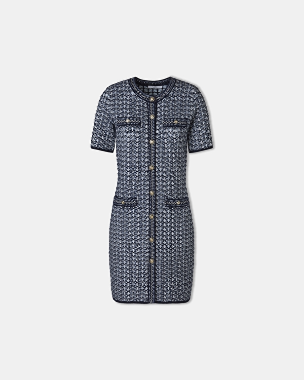 Robe Risma Robe fa&ccedil;on tweed nocturne ZAPA