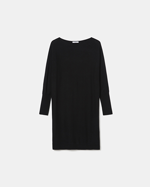Robe Maille Rendy Robe mi-longue en maille noire ZAPA