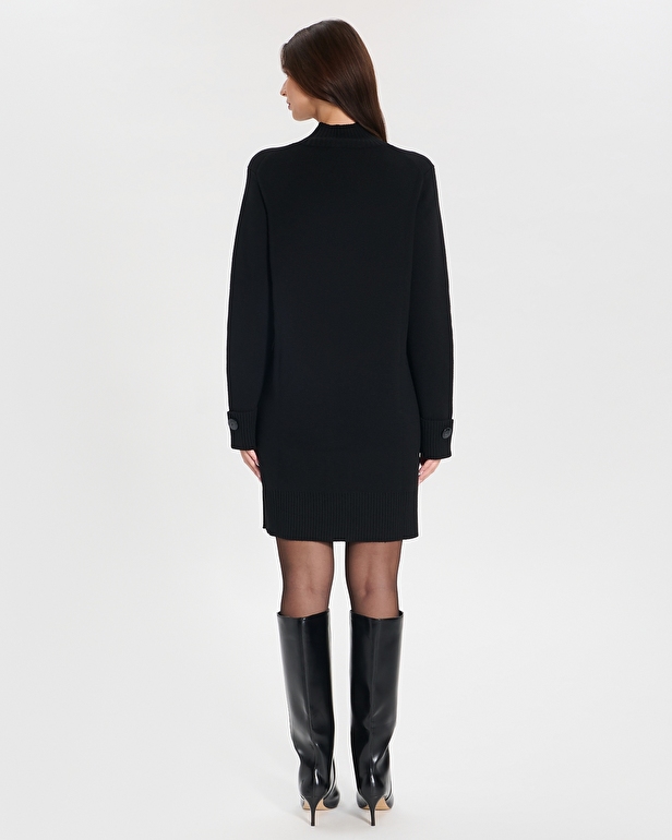 Robe Ritan Robe courte en maille noire ZAPA