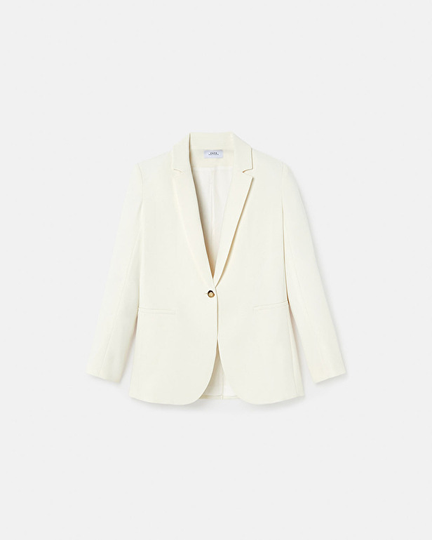 Veste Victorina Veste de tailleur en cr&ecirc;pe &eacute;crue ZAPA