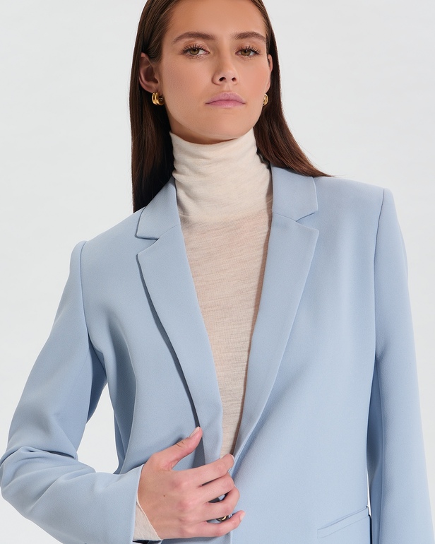 Veste Victorina Veste de costume en cr&ecirc;pe bleu ciel ZAPA