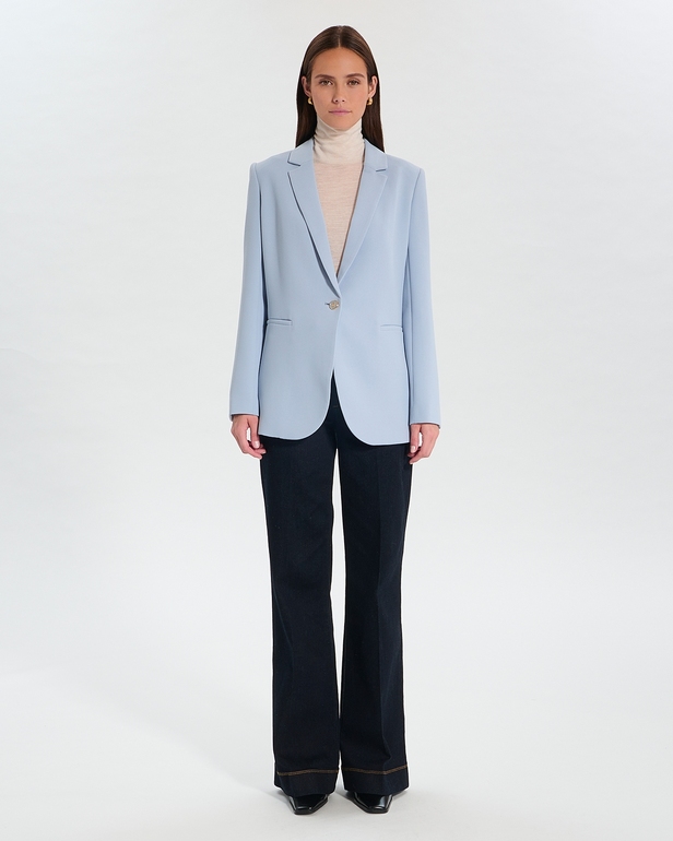Veste Victorina Veste de costume en cr&ecirc;pe bleu ciel ZAPA