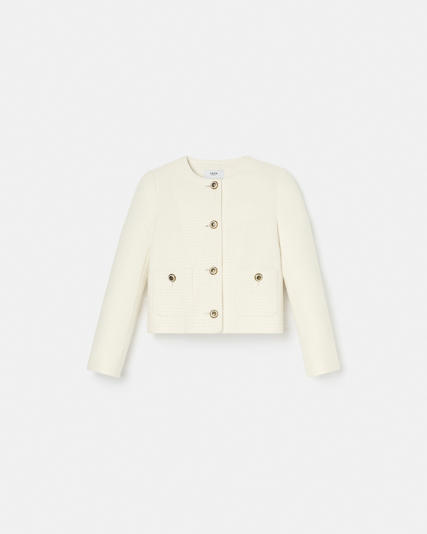 Veste Valse Veste en tweed &eacute;crue ZAPA