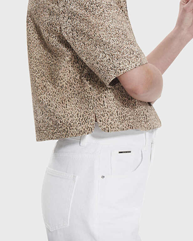Chemise Celina Chemise courte &agrave; imprim&eacute; L&eacute;opard ZAPA