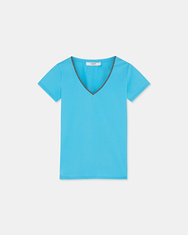 Top Tasmanie Top coton bleu ZAPA
