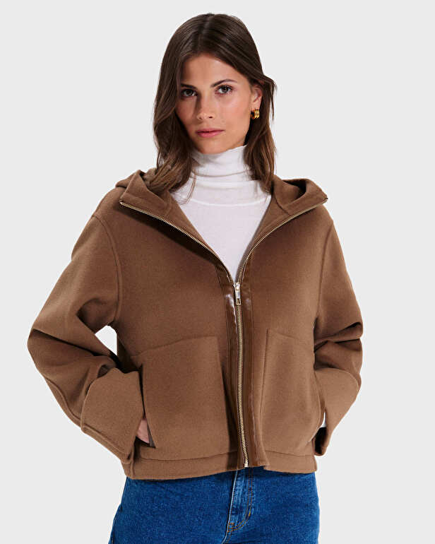Manteau Marjy Manteau court camel ZAPA