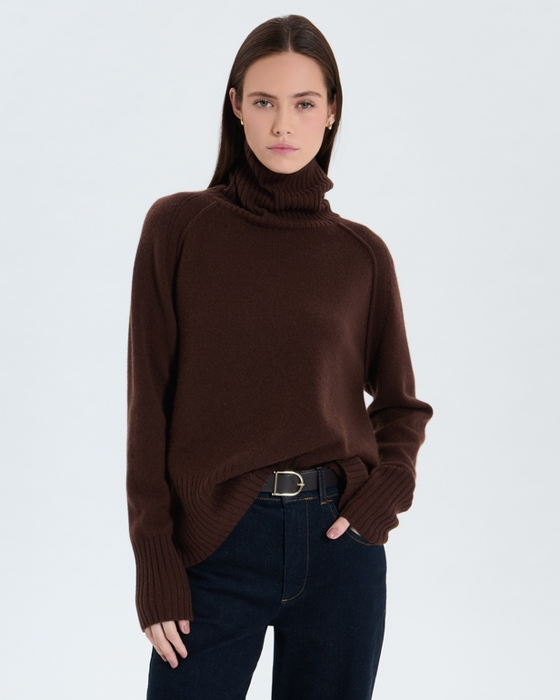 Pull Nefeli Pull Nefeli chocolat en cachemire ZAPA