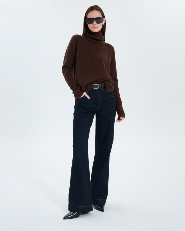 Pull Nefeli Pull Nefeli chocolat en cachemire ZAPA