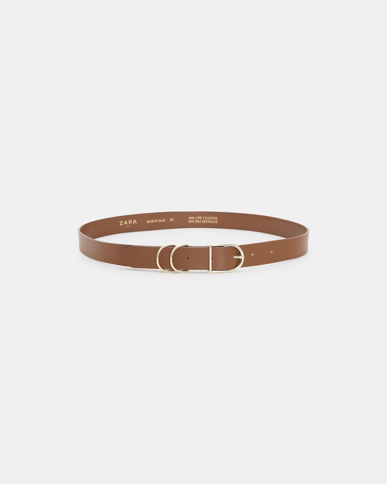 Ceinture Clelia Ceinture lisse caramel ZAPA