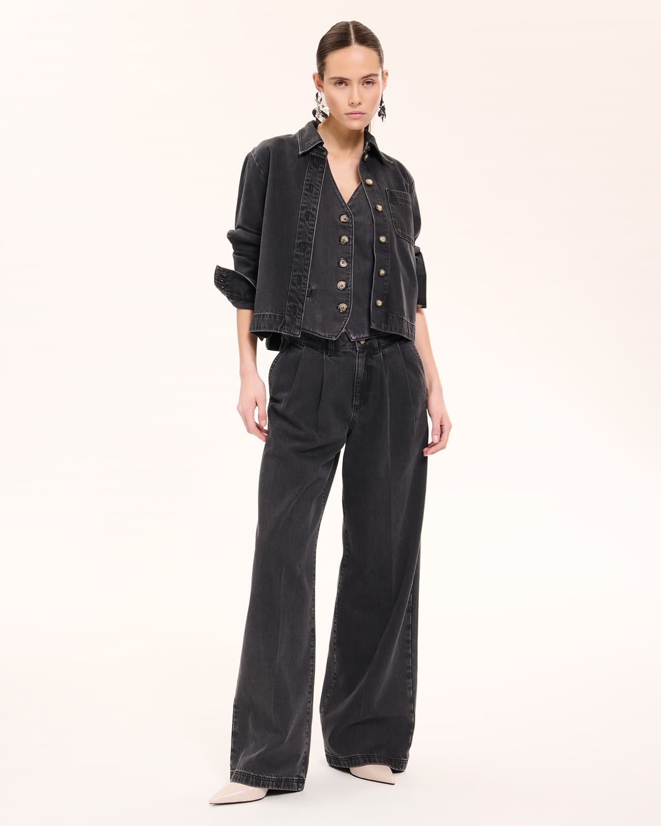 Chemise Coline Chemise en jean noire ZAPA