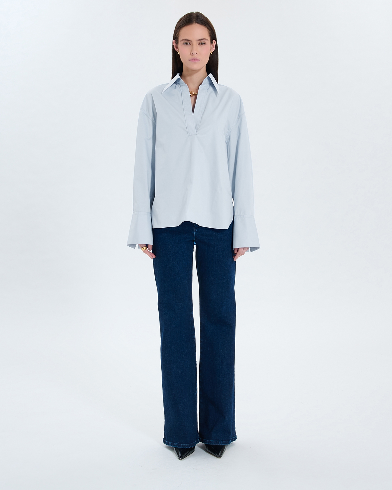 Chemise Caprice Chemise en popeline bleu ciel ZAPA