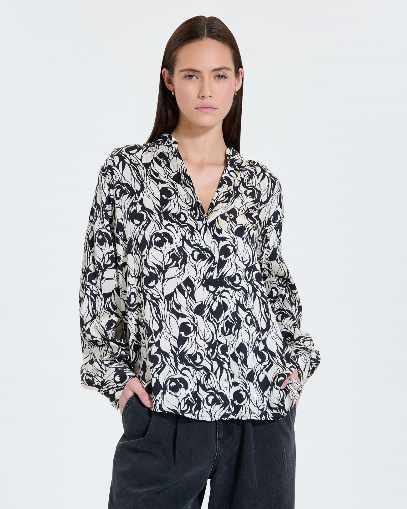 Chemise Tiberina Chemisier fluide &agrave; imprim&eacute; floral ZAPA