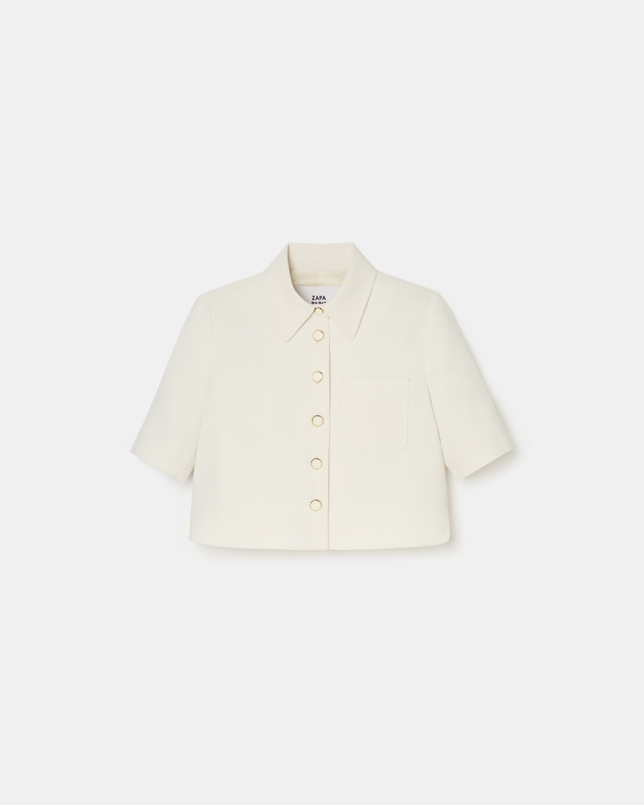 Chemise Celina Chemise courte en cr&ecirc;pe &eacute;crue ZAPA