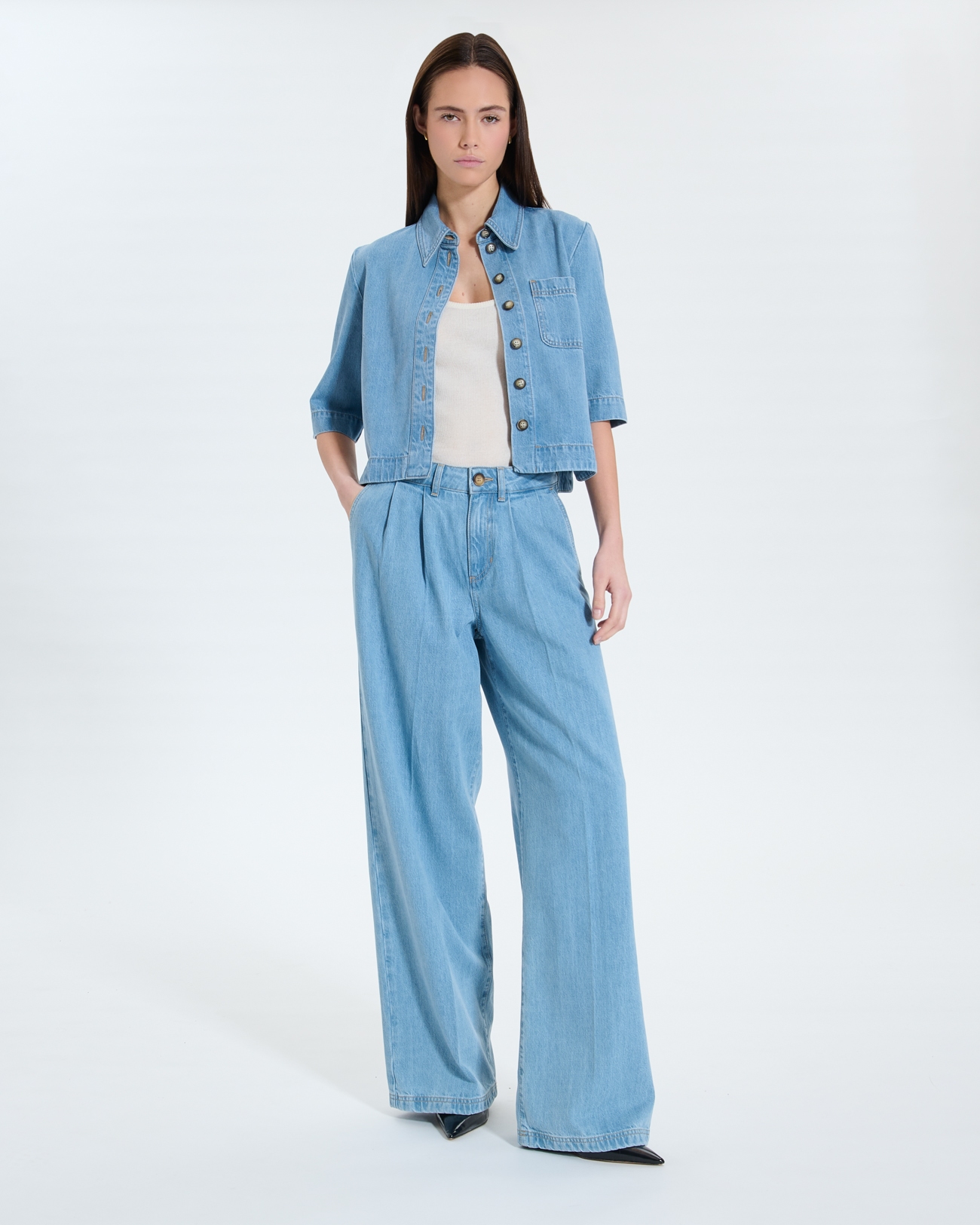 Chemise Celina Chemise courte light blue ZAPA