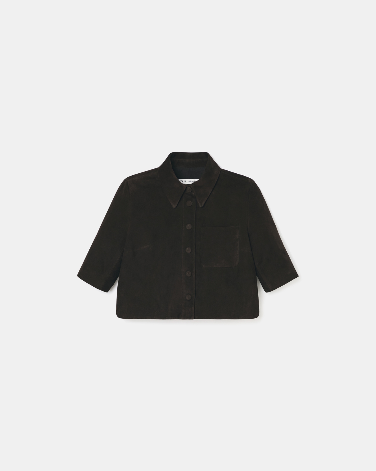 Chemise Celina Chemise courte chocolat ZAPA