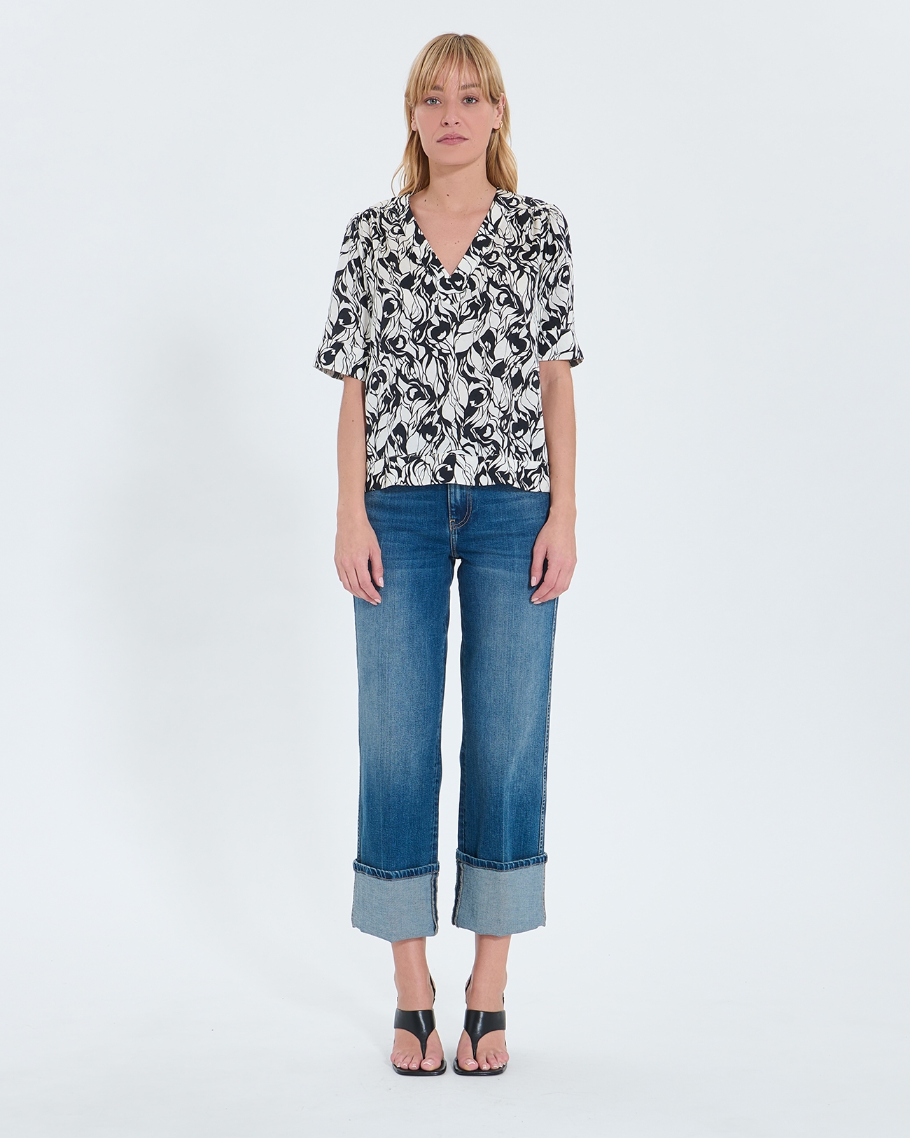 Chemise Tahiel Top fluide &agrave; imprim&eacute; floral ZAPA