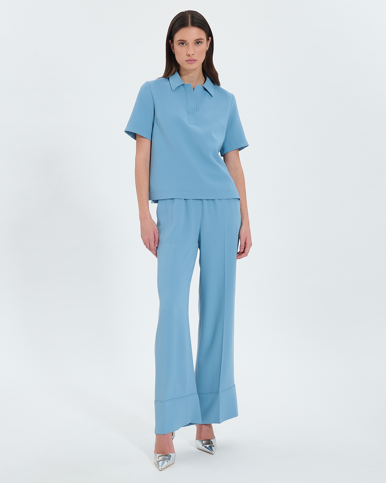 Top Tendresse Top chemise fluide bleu ZAPA