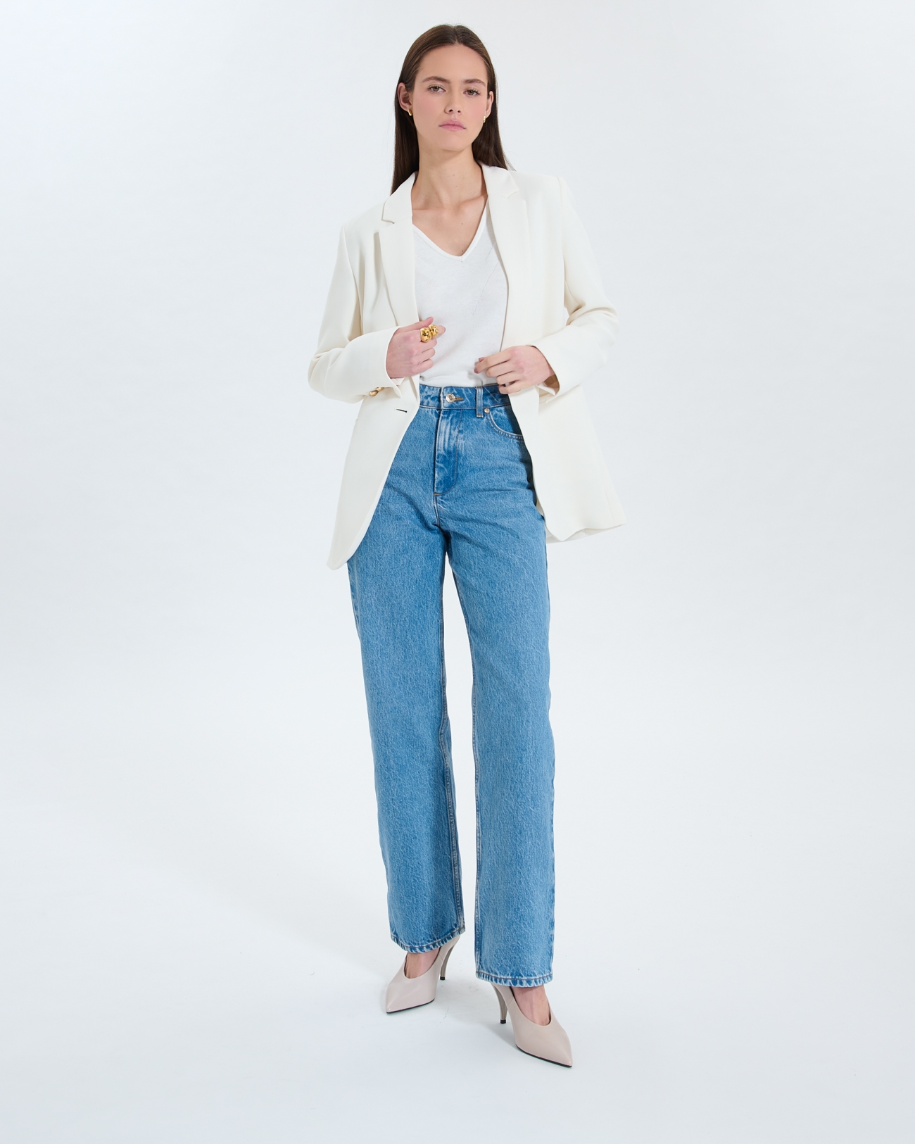 Jean Pam Jean mom baby blue ZAPA