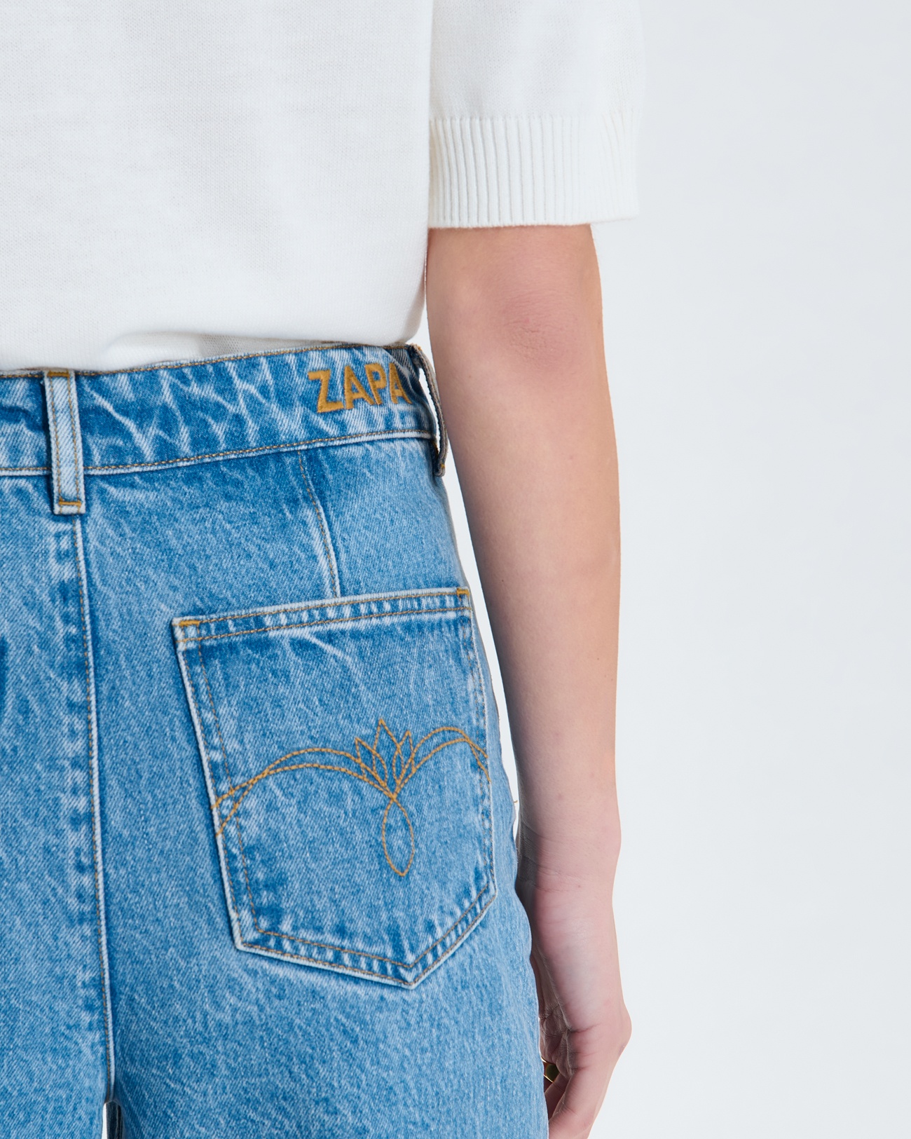 Jean Pam Jean mom baby blue ZAPA