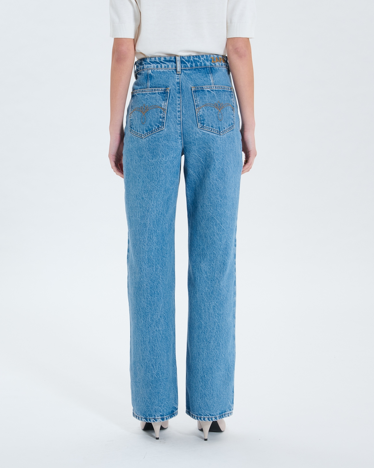 Jean Pam Jean mom baby blue ZAPA