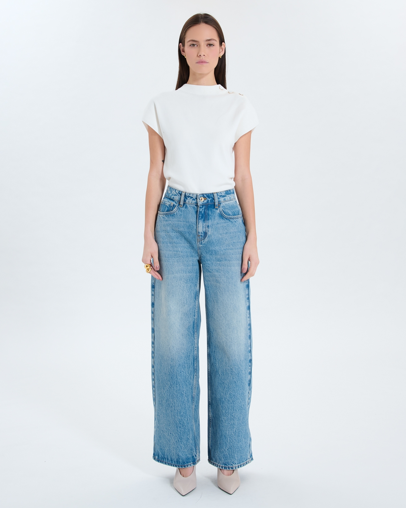 Jean Pamover Jean Wide leg baby blue ZAPA