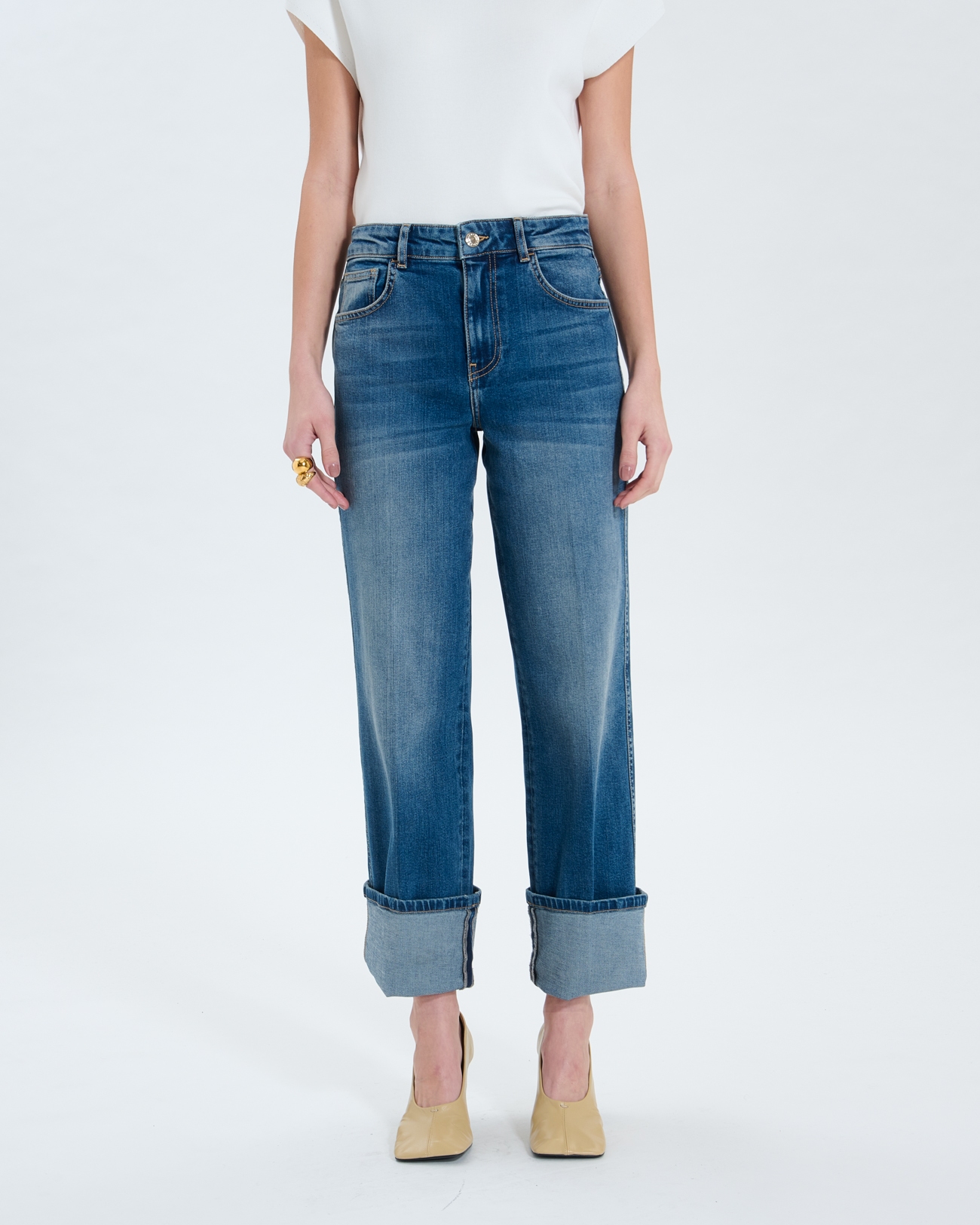 Jean Popus Jean droit dirty light blue ZAPA
