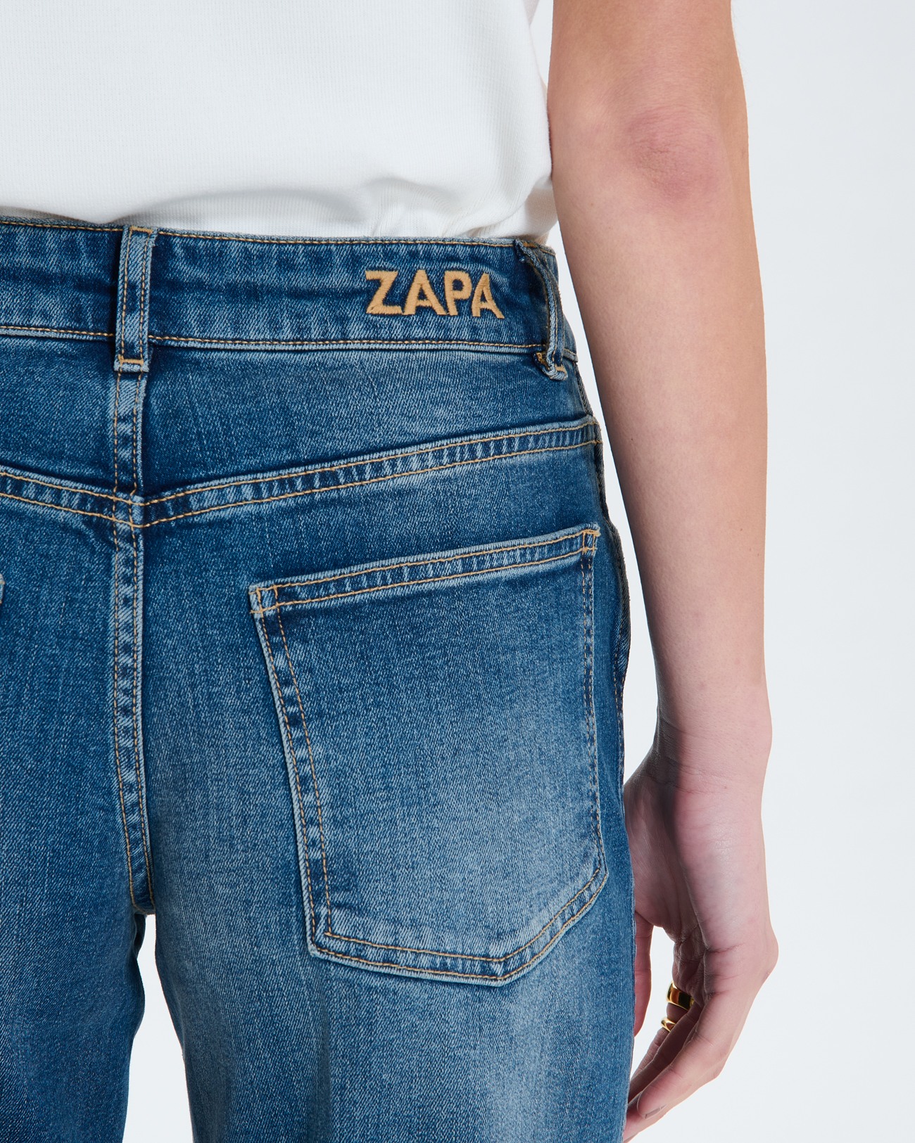 Jean Popus Jean droit dirty light blue ZAPA