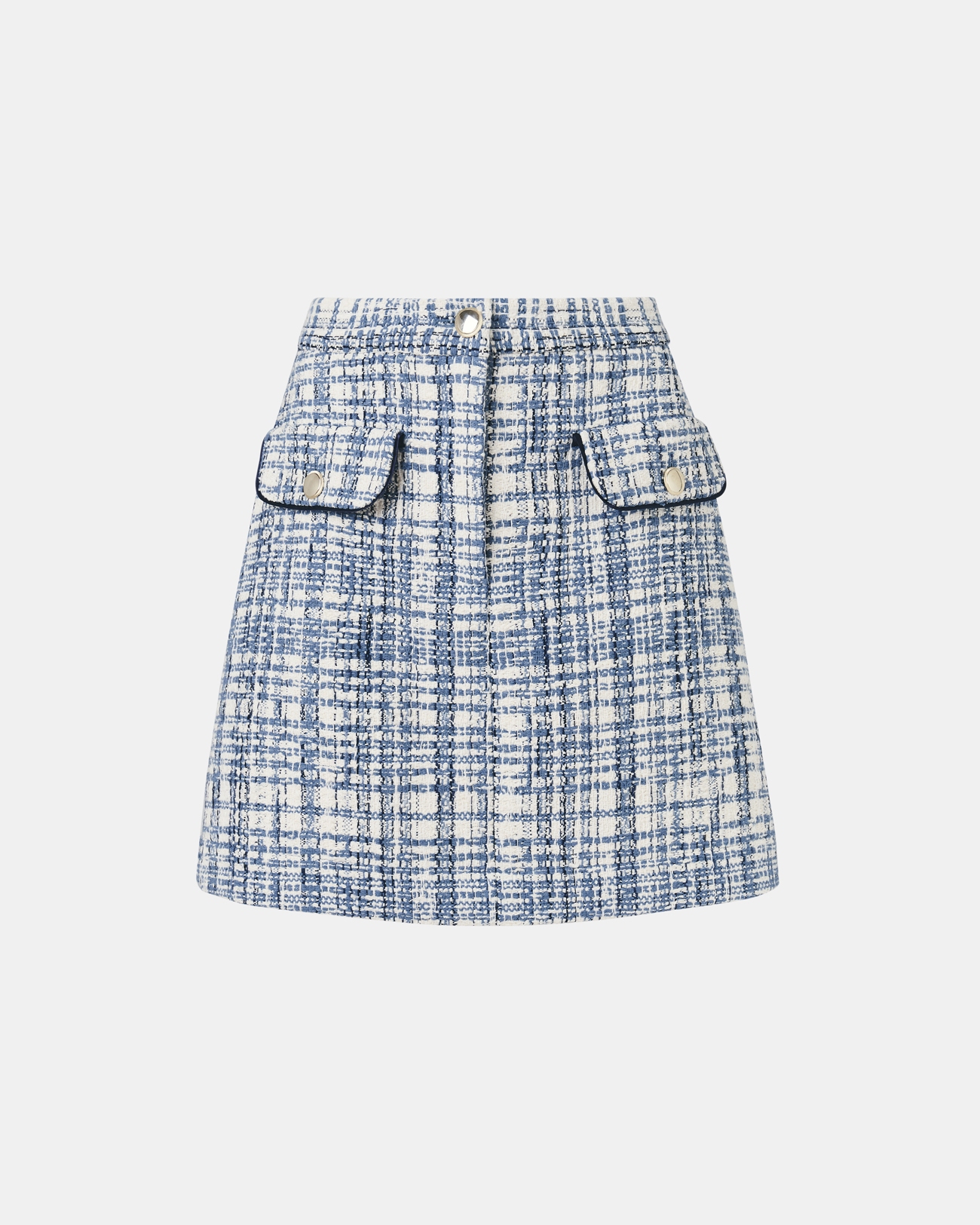 Jupe Juro Jupe courte style tweed bleue ZAPA