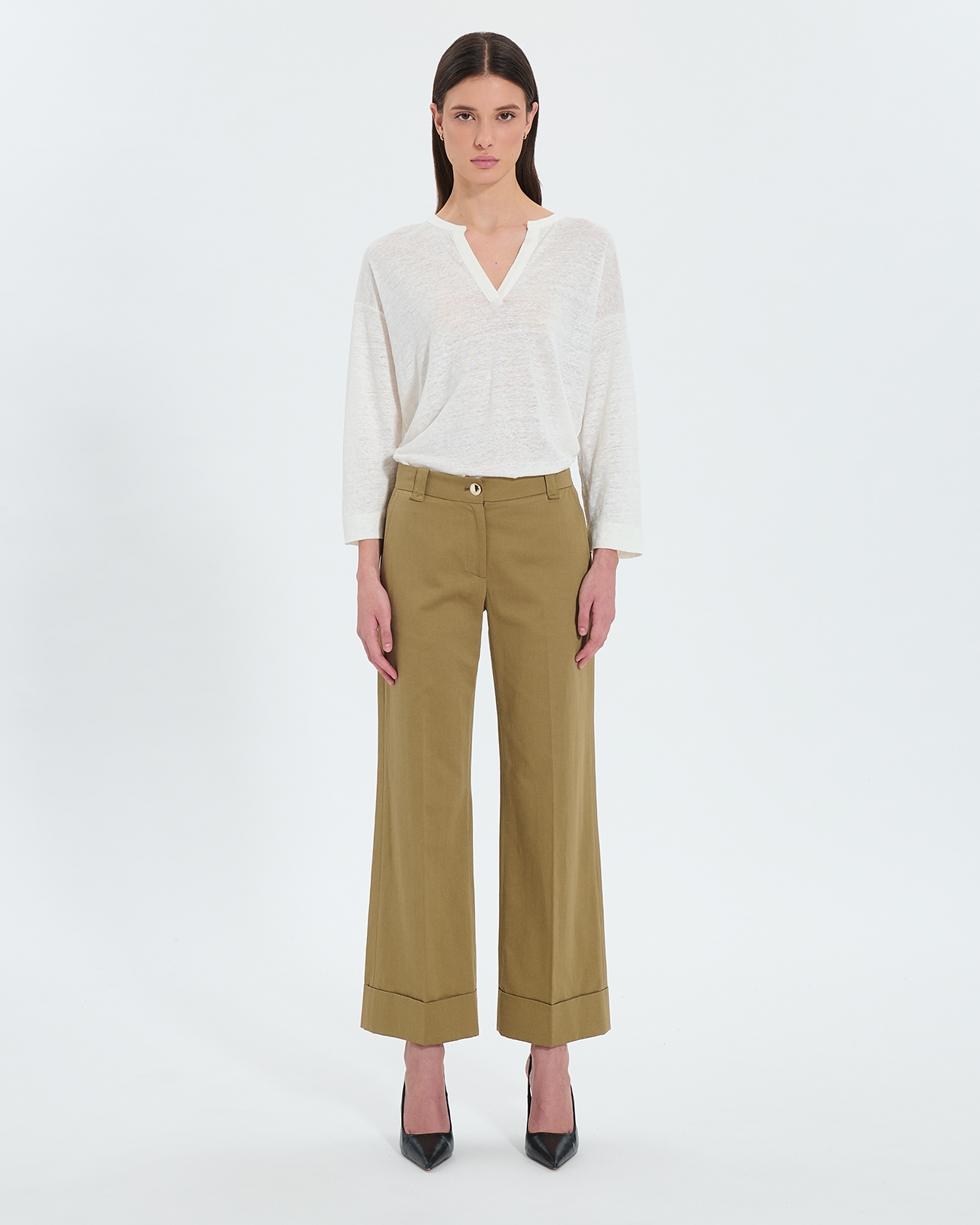 Pantalon Parly Pantalon fluide kaki ZAPA