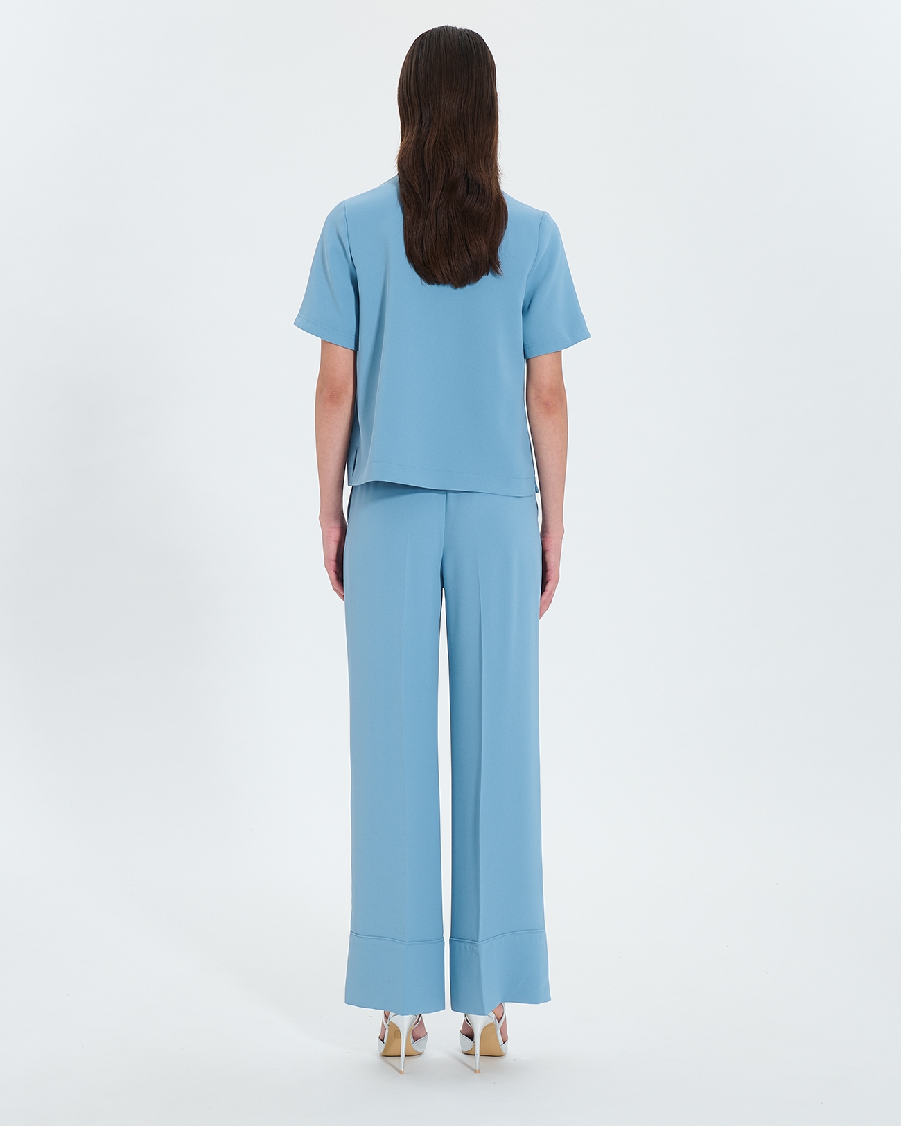 Pantalon Poesie Pantalon fluide bleu hortensia ZAPA