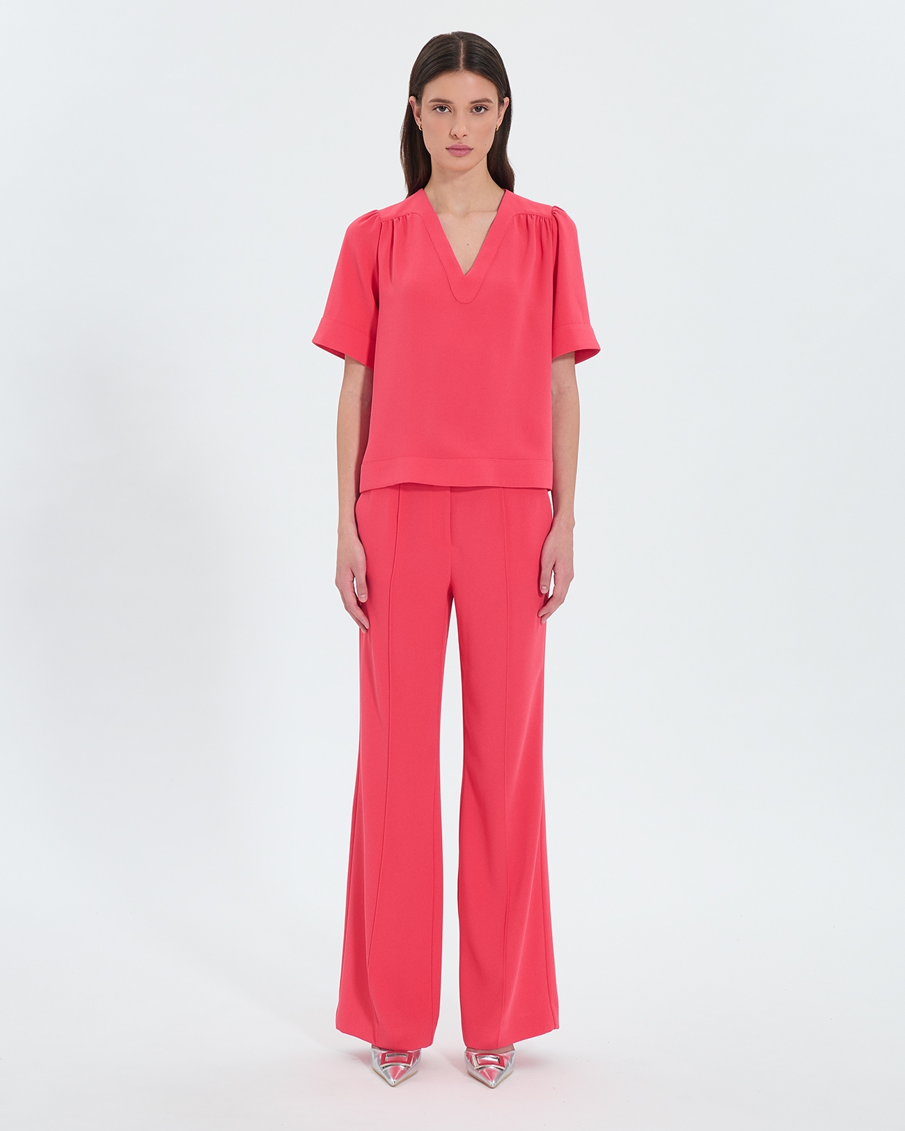 Pantalon Pervenche Pantalon fluide corail ZAPA