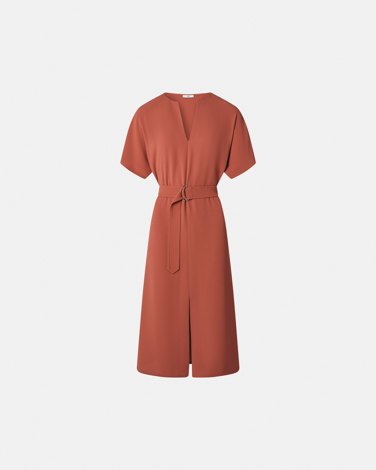 Robe Rafaelle Robe fluide en cr&ecirc;pe brique ZAPA