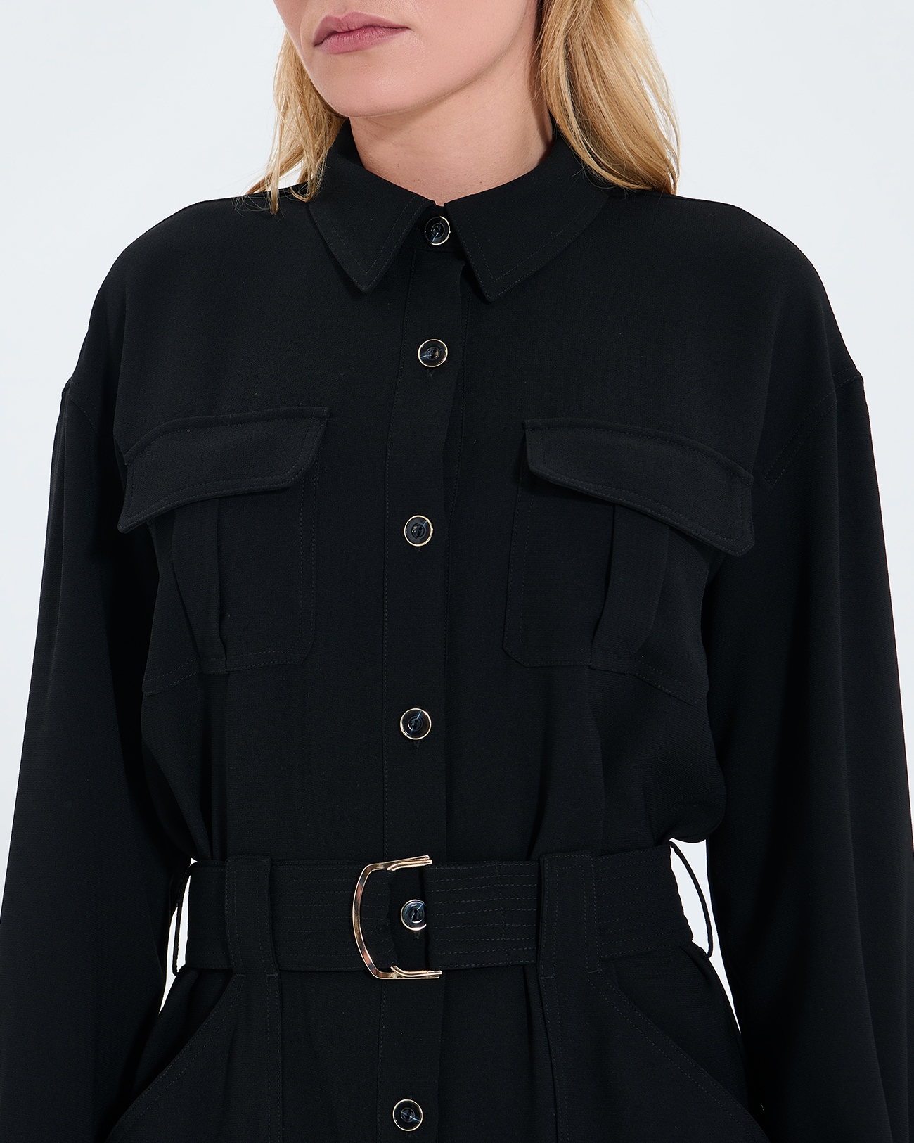 Robe Ropa Robe saharienne noire ZAPA
