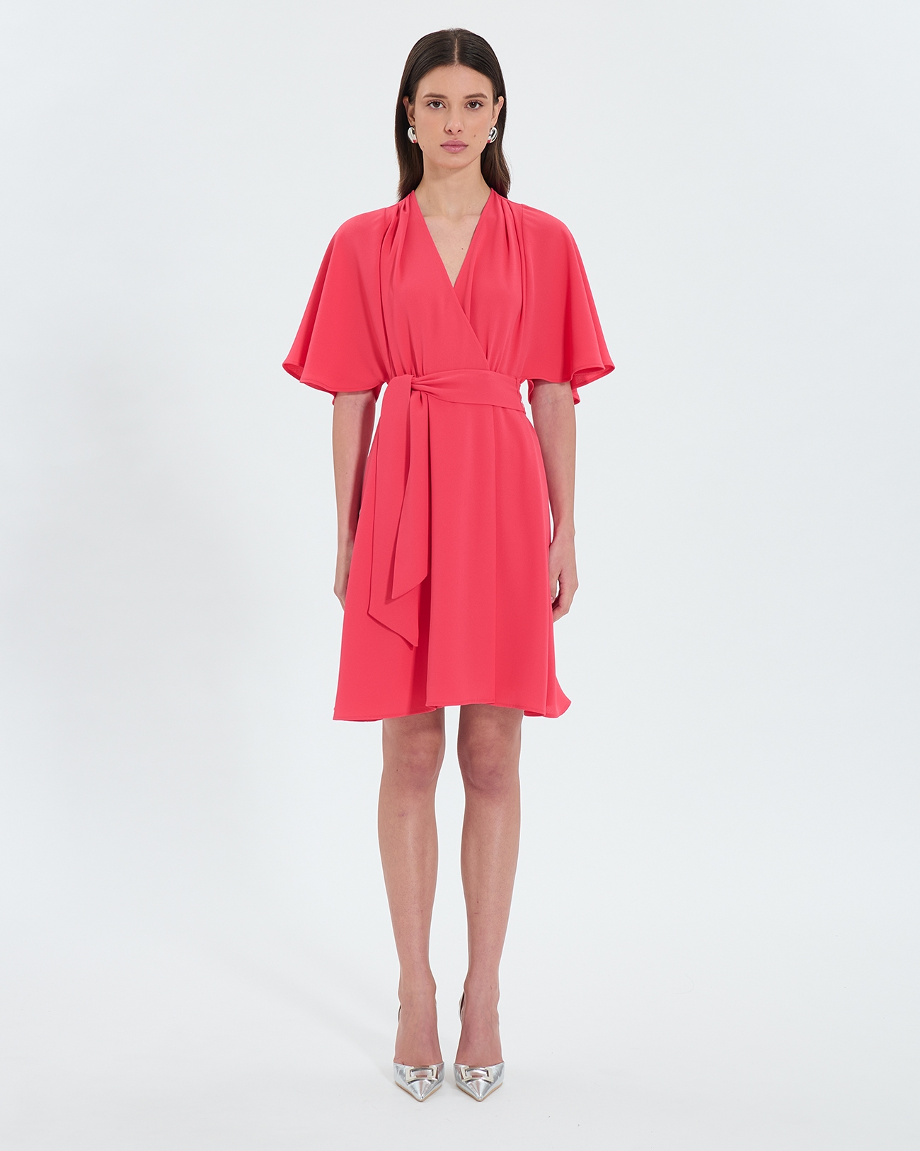 Robe Russel Robe portefeuille en cr&ecirc;pe corail ZAPA