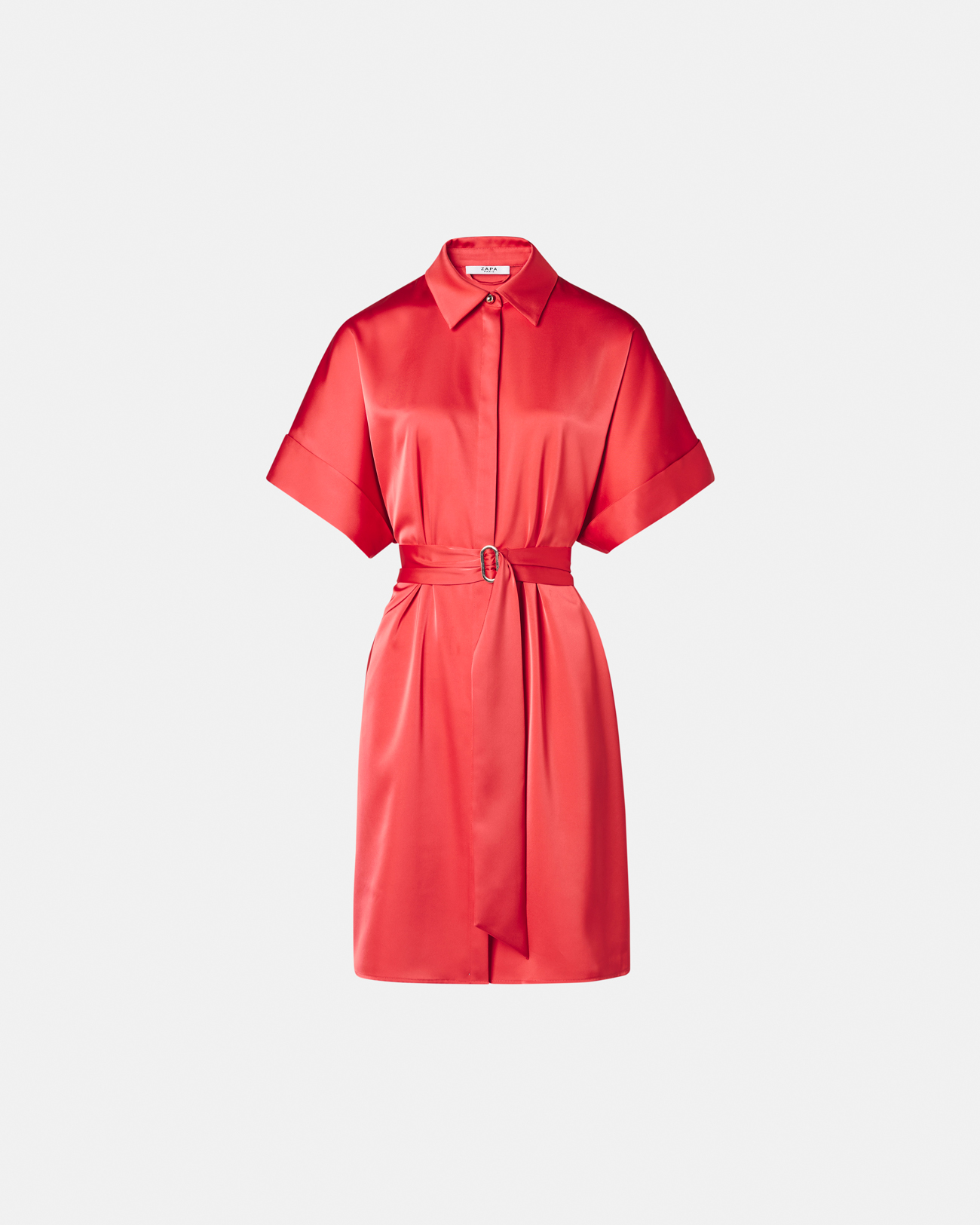 Robe Romille Robe chemise satin&eacute;e corail ZAPA