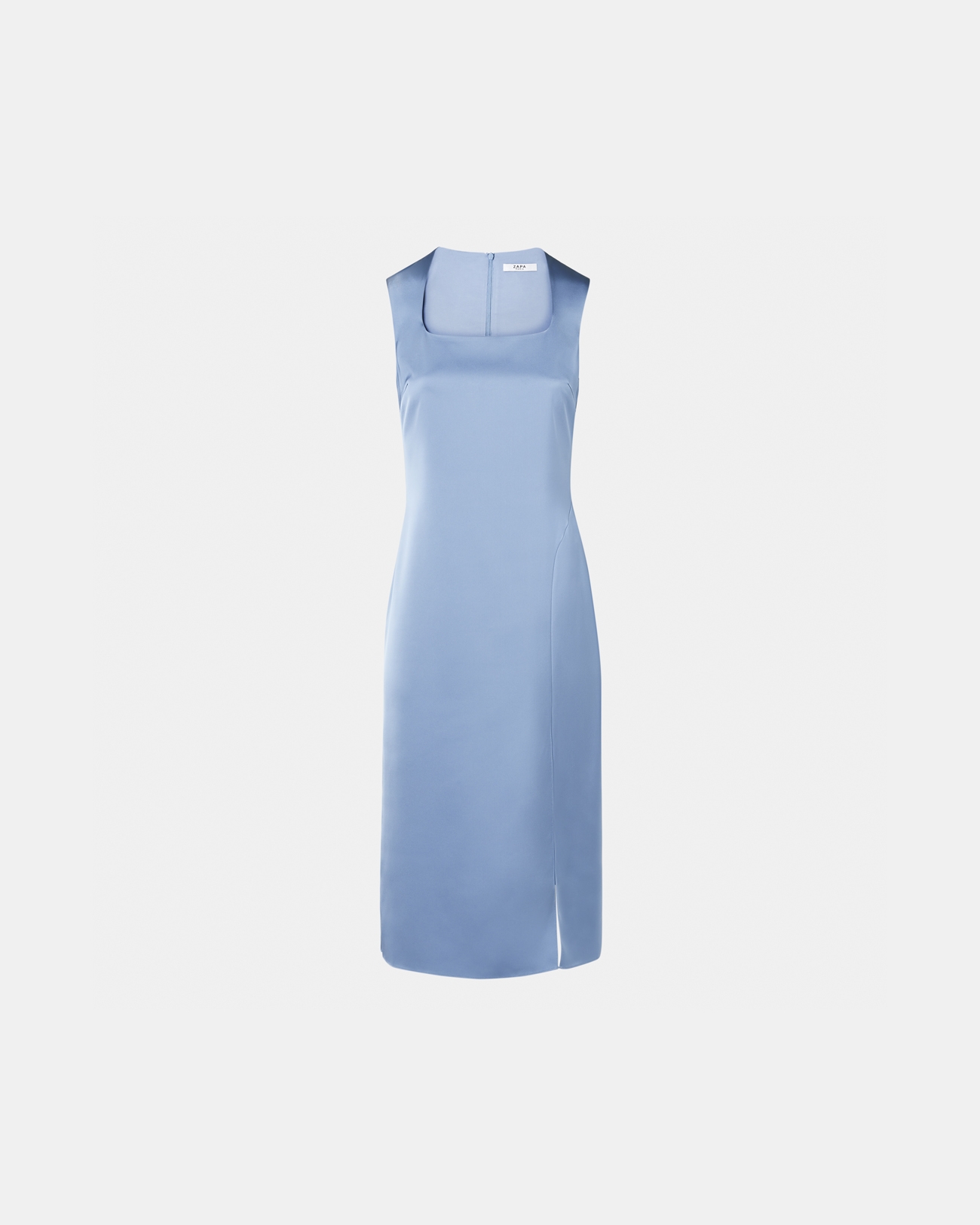 Robe Roel Robe midi satin&eacute;e bleue hortensia ZAPA