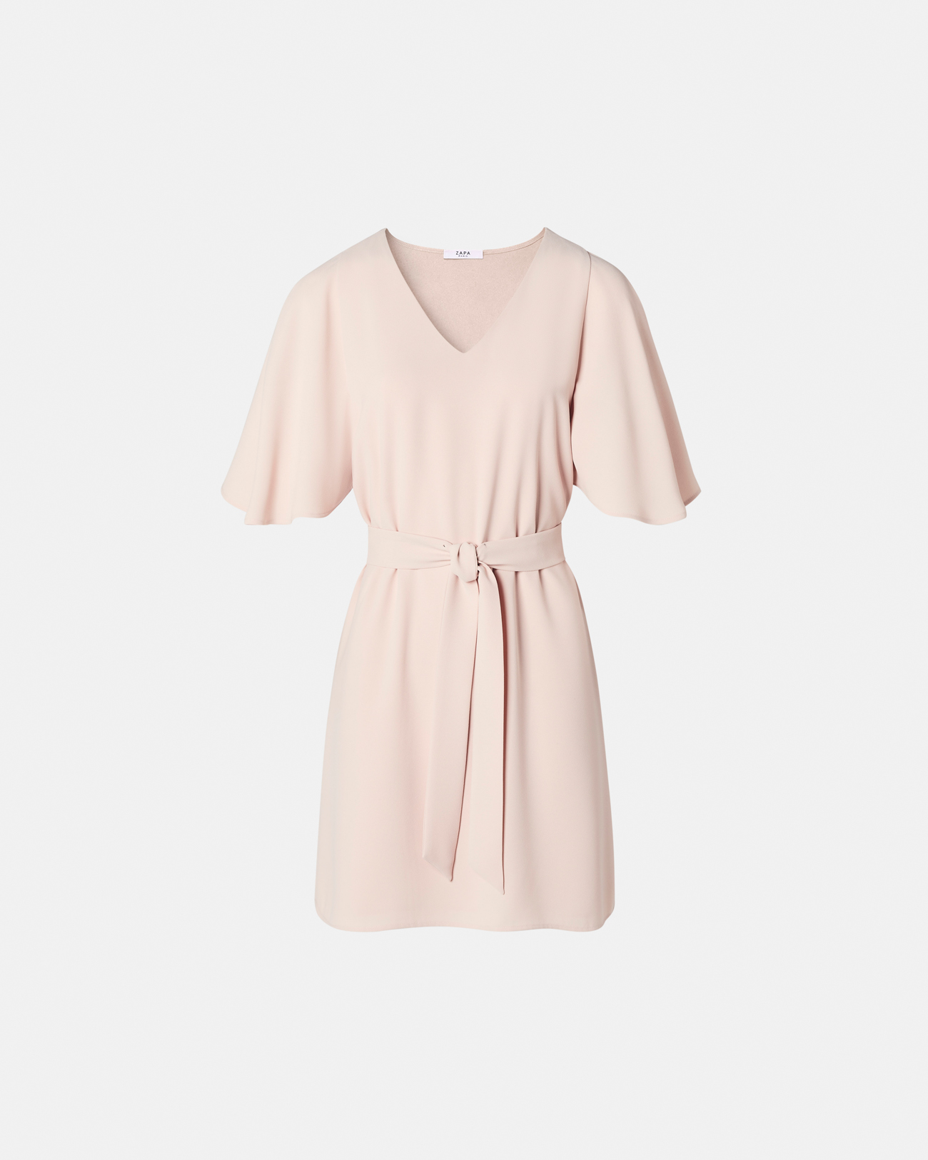 Robe Rubilinda Robe courte en cr&ecirc;pe nude ZAPA