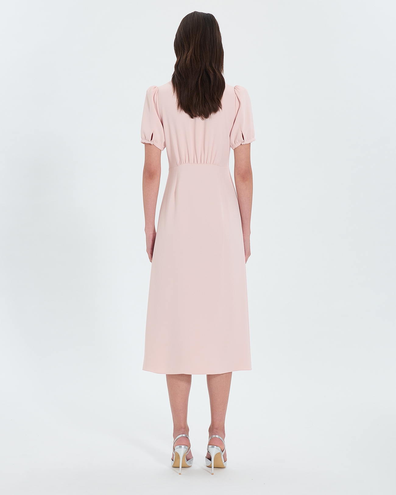 Robe Romarine Robe midi en cr&ecirc;pe nude ZAPA