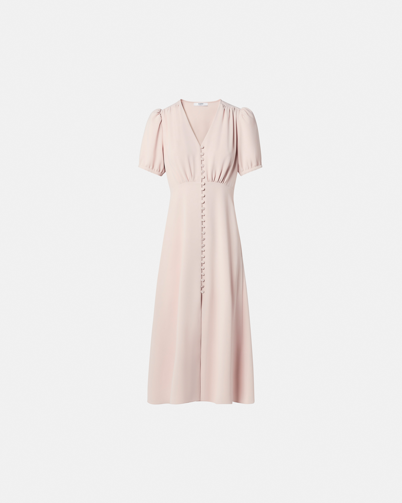 Robe Romarine Robe midi en cr&ecirc;pe nude ZAPA