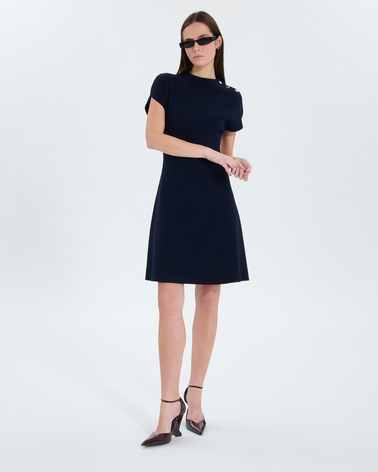 Robe Reign Robe courte en maille nocturne ZAPA